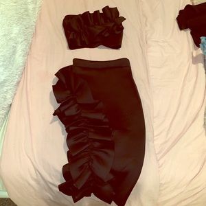Fashionnova Black Two Piece Set
